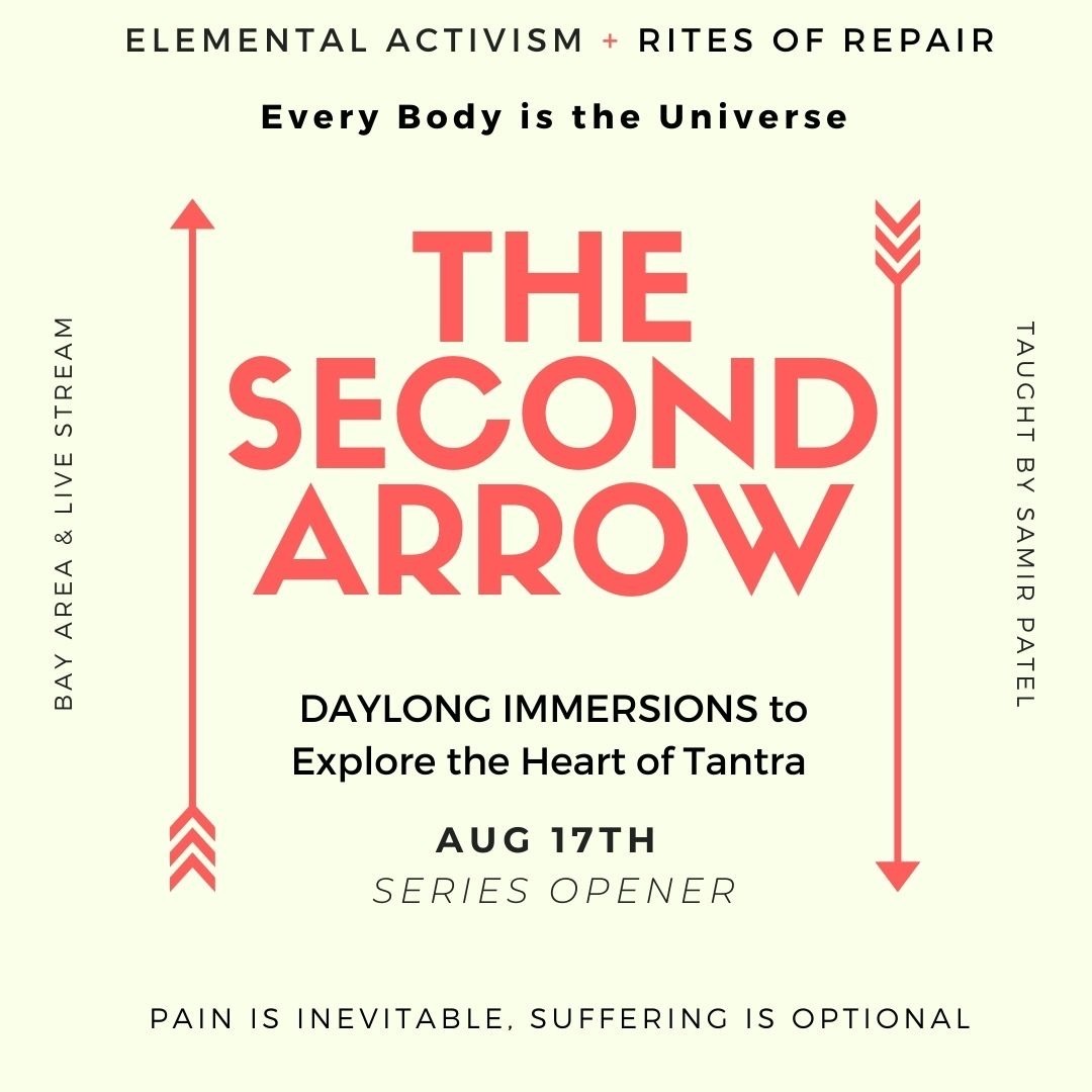 The Second Arrow daylong immersion flyer, taught by Samir Patel