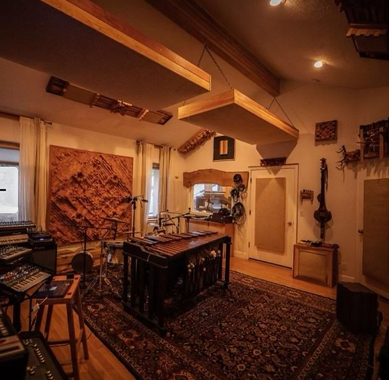 Studio with marimba