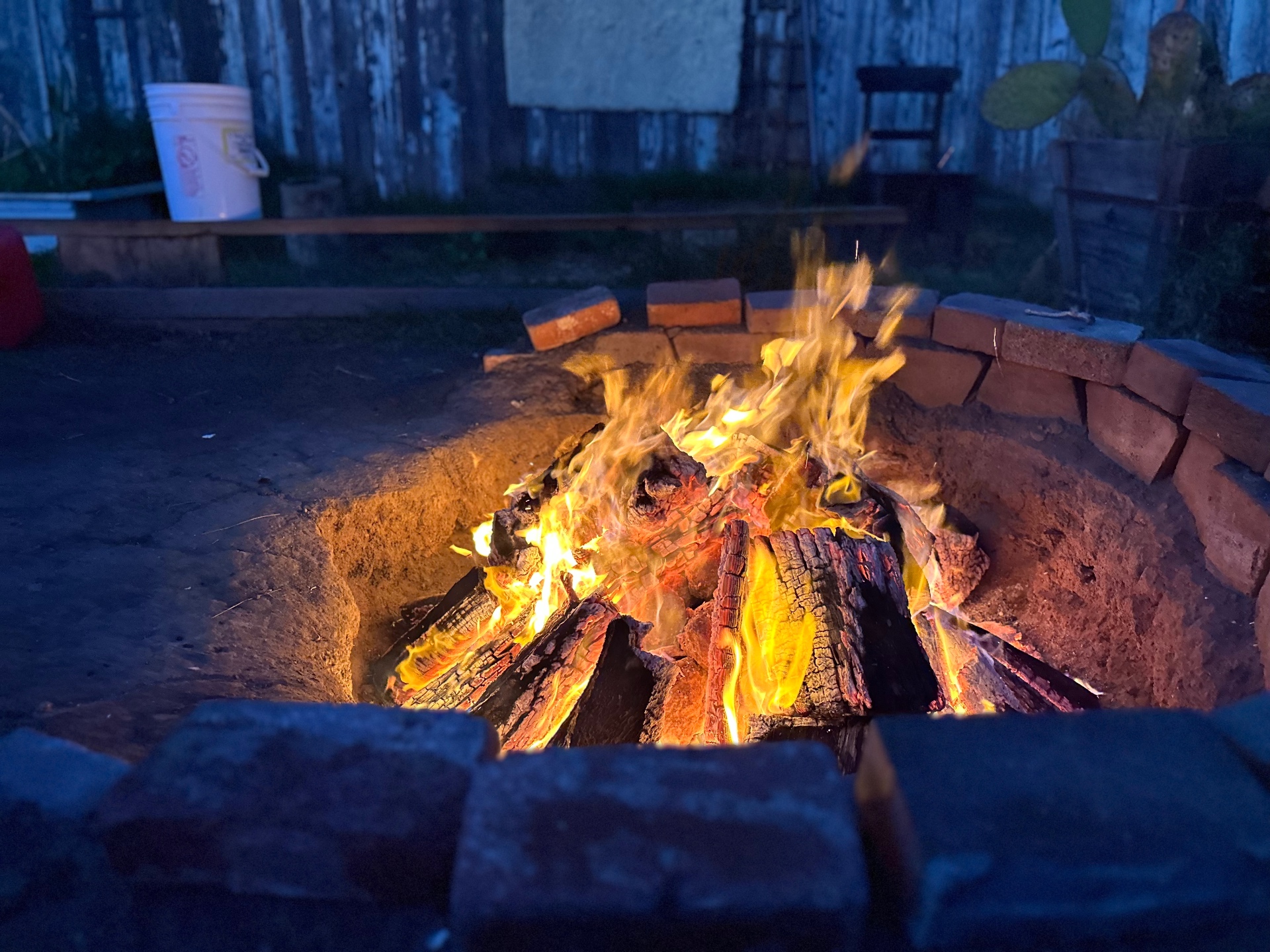Firepit at night